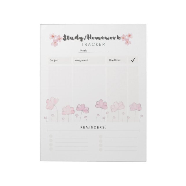 Bloco De Notas Modelo de Planejador Diário de Estudos Definitivo (Invertido)