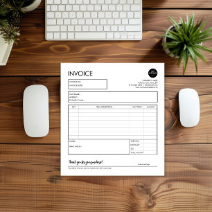 Bloco De Notas Modelo de Recebimento de NFF Personalizada Minimal