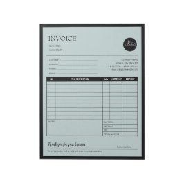 Bloco De Notas Modelo de vendas de faturas comerciais modernas ve