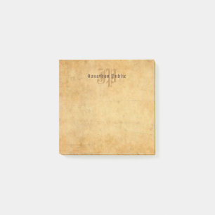 Bloco De Notas Modelo elegante do monograma da caligrafia do