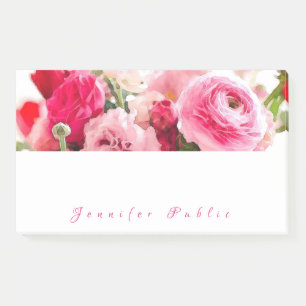 Bloco De Notas Modelo Floral Elegante de Rosas de Aquarela