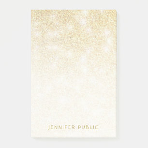 Bloco De Notas Modelo Minimalista Dourado Elegante Moderno