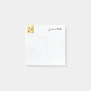 Bloco De Notas Modelo Moderno Elegante Minimalista Dourado E Marb