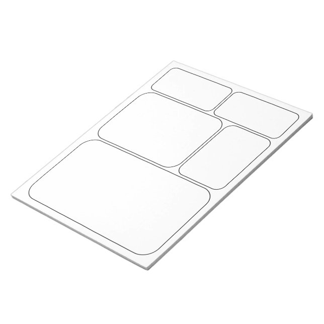 Bloco De Notas Modelos em Branco para Histórias em Quadrinhos (Inclinado)