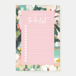 Bloco De Notas Modern Abstract Floral Art To Do List