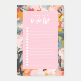 Bloco De Notas Modern Botanical Floral Abstract Art To Do List
