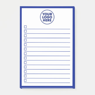 Bloco De Notas Modern Business Logo Navy Blue To Do List