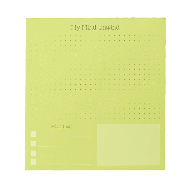 Bloco De Notas Modern Cheerful Brain Dump (Editable Text) (Frente)