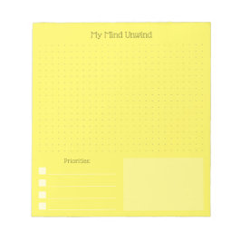 Bloco De Notas Modern Cheerful Yellow Brain Dump (Editable Text)