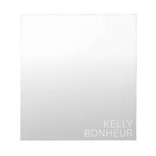 Bloco De Notas Modern Customizable Name Grey Gradient