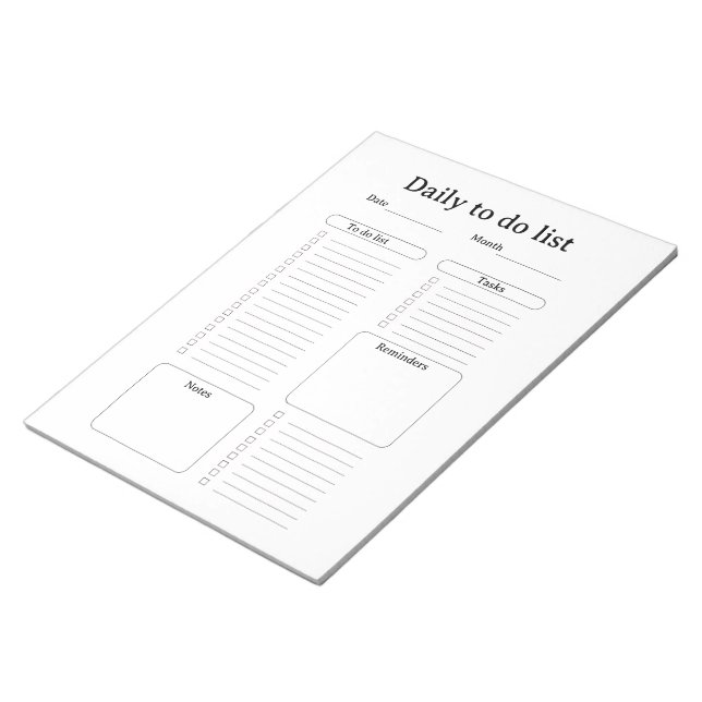 Bloco De Notas Modern Daily To-Do List Notepad (Inclinado)