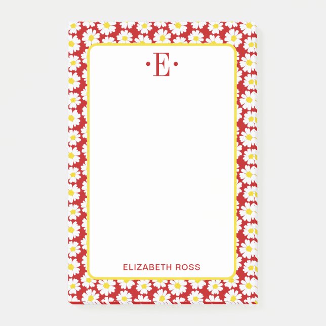 Bloco De Notas Modern Daisies (Frente)