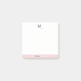 Bloco De Notas Modern Elegant Two Tone Monogram