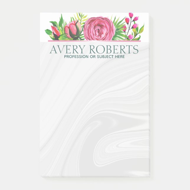Bloco De Notas Modern Floral Luxury Clássico (Frente)