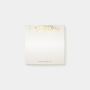 Bloco De Notas Modern Girly Faux Dourado Confetti - Personalizado