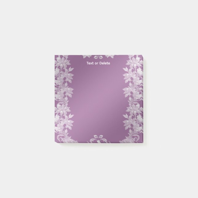 Bloco De Notas Modern Lilac Posta Floral (Frente)