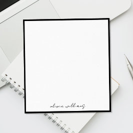 Bloco De Notas Modern Minimalist Calligraphy Monogram