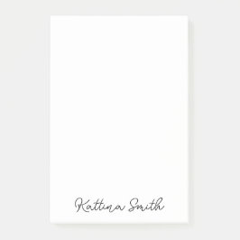 Bloco De Notas Modern Monogram Handwritten Script Design