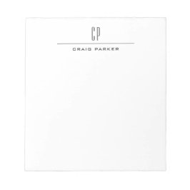 Bloco De Notas Modern Monogram Professional Plain Simple Minimal