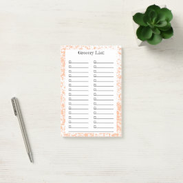 Bloco De Notas Modern Orange Splatter List Notes