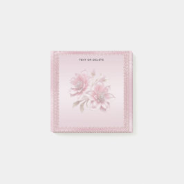 Bloco De Notas Modern Pink Flowers Post it Notes