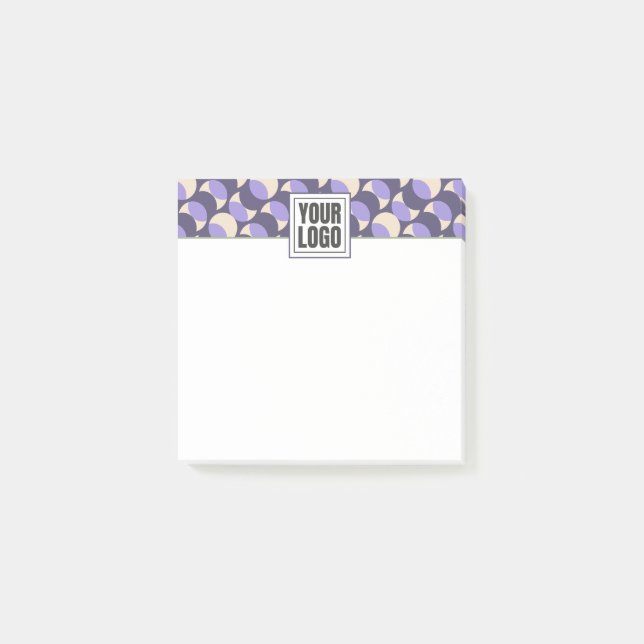 Bloco De Notas Modern Retro Lavender Geometric Notes (Frente)