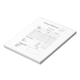 Bloco De Notas Modern Small Business custom order Sales Receipt