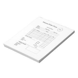 Bloco De Notas Modern Small Business custom order Sales Receipt