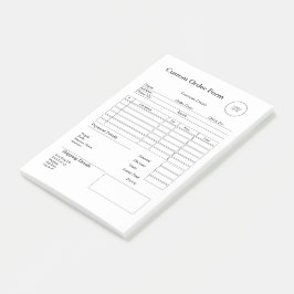 Bloco De Notas Modern Small Business custom order Sales Receipt