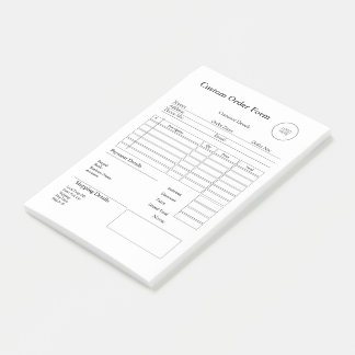 Bloco De Notas Modern Small Business custom order Sales Receipt