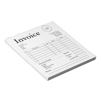 Bloco De Notas Modern Small Business Invoice Sales Receipt