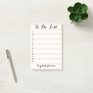 Bloco De Notas Modern Trendy Khaki Dividido Numerado Para Lista