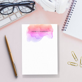 Bloco De Notas Modern Watercolor Personalizado