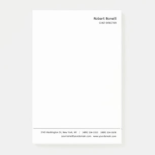Bloco De Notas Moderno Branco Simples Minimalista