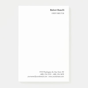 Bloco De Notas Moderno Branco Simples Minimalista