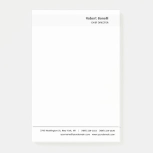 Bloco De Notas Moderno Branco Simples Minimalista