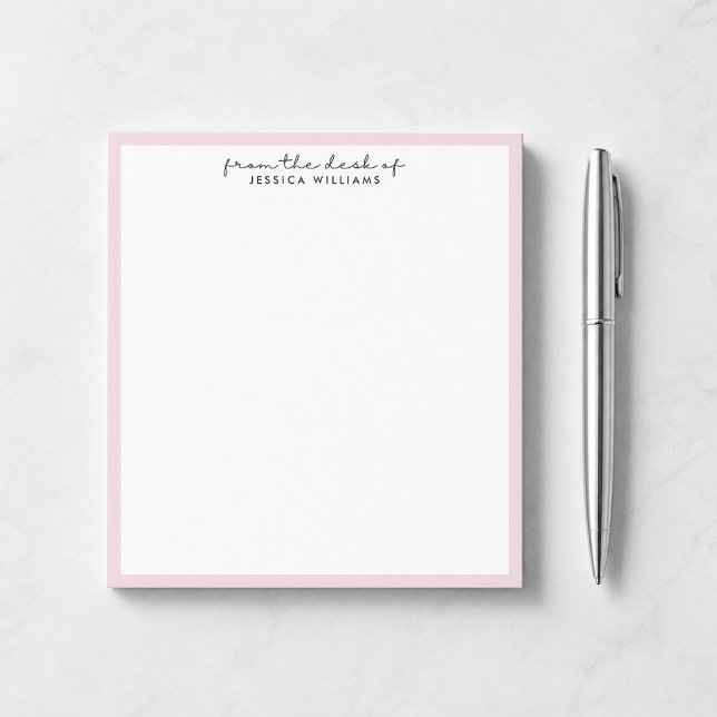 bloco de notas moderno com borda rosa (Criador carregado)