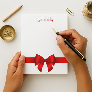 Bloco De Notas Moderno Elegante Arco Vermelho Feminino