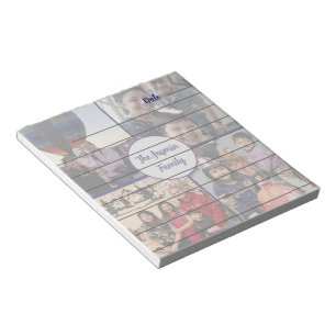 Bloco De Notas Moderno elegante multi foto família elegante estil