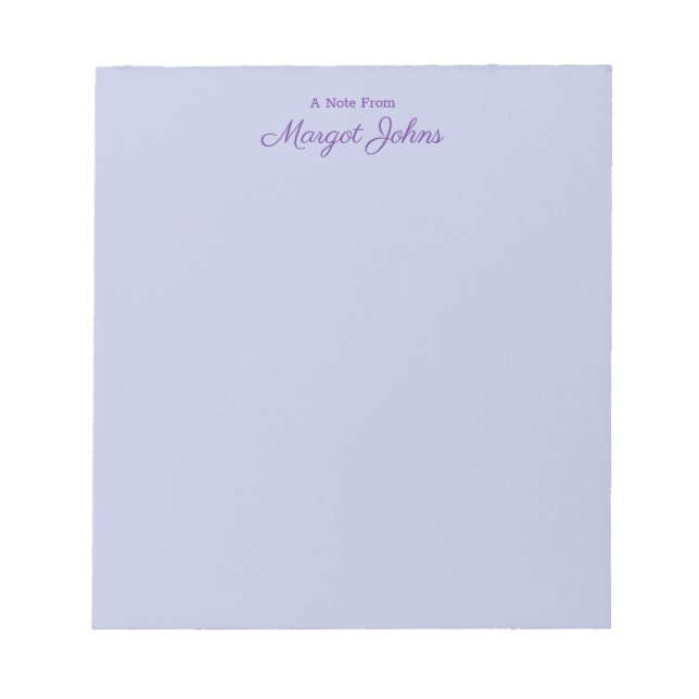 Bloco De Notas Moderno Elegante Simples Elegante Roxo (Frente)