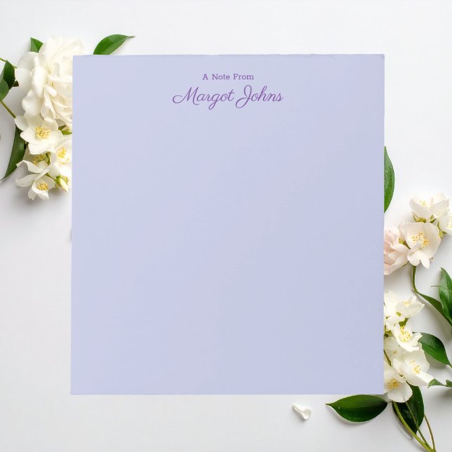 Bloco De Notas Moderno Elegante Simples Elegante Roxo (Criador carregado)