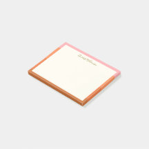 Moderno Estilo Rosa Laranja Borda Personalizado 