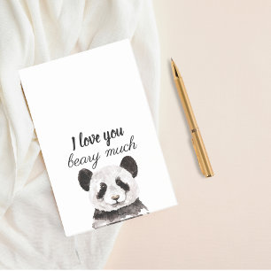 Bloco De Notas Moderno Eu Amo Você Beber Um Panda Muito Preto E