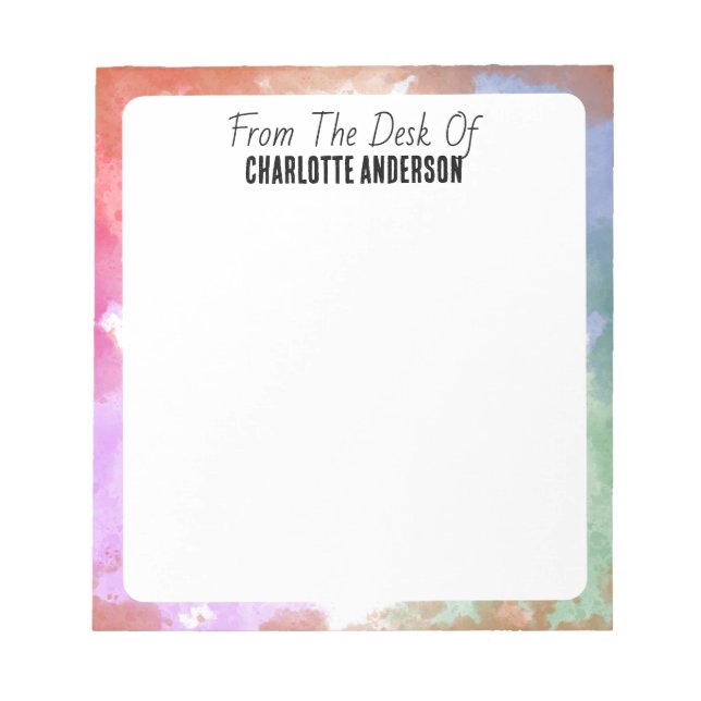 Bloco De Notas Moderno Geométrico Minimalista Personalizado Front (Frente)