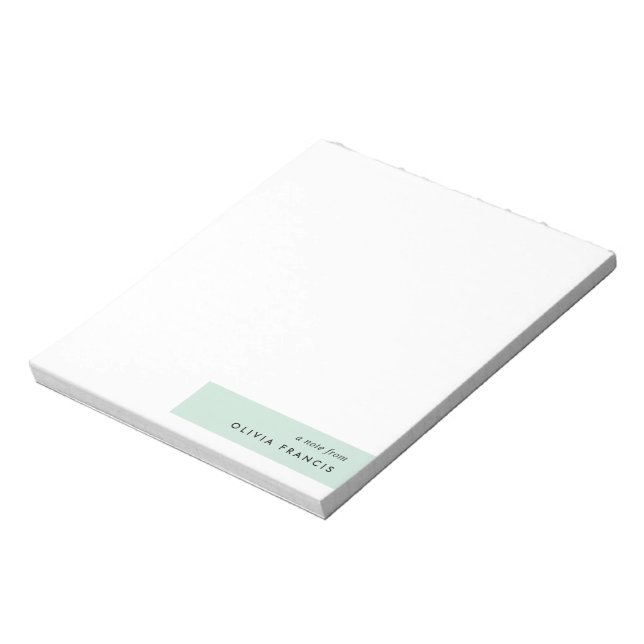 Bloco De Notas Moderno Minimalista Mint Green Pastel (Invertido)
