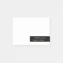 Bloco De Notas Moderno Minimalista | Notas Elegantes em Preto e B