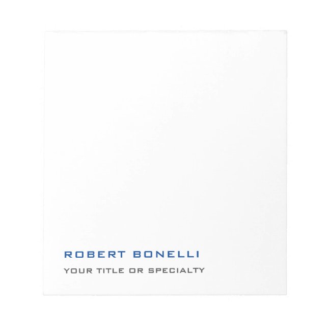 Bloco De Notas Moderno Minimalista Premium Pérola Único (Frente)