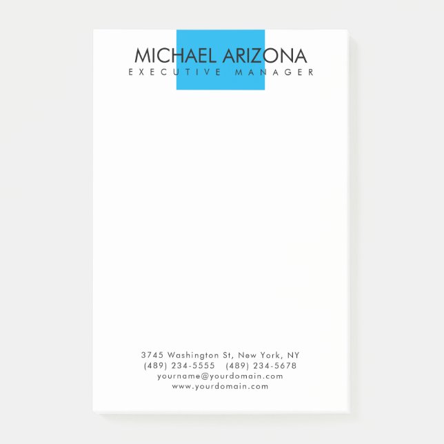 Bloco De Notas Moderno Minimalista Simples Plano (Frente)