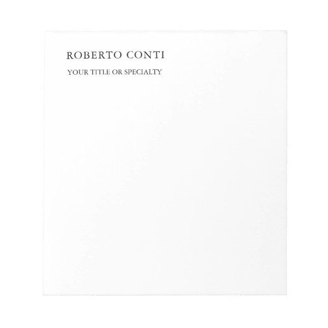 Bloco De Notas Moderno Minimalista Simples Único (Frente)