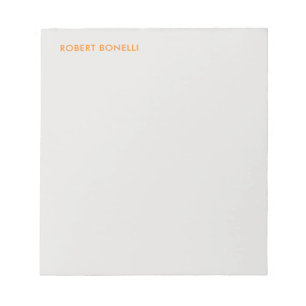 Bloco De Notas Moderno Minimalista Único em Cinza Platina